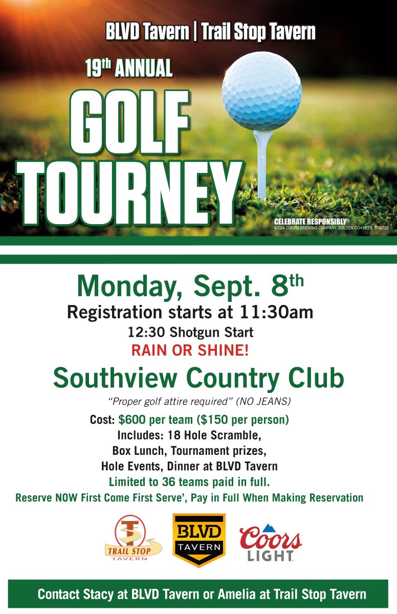 BLVD Tavern 2025 Golf Tourney flyer