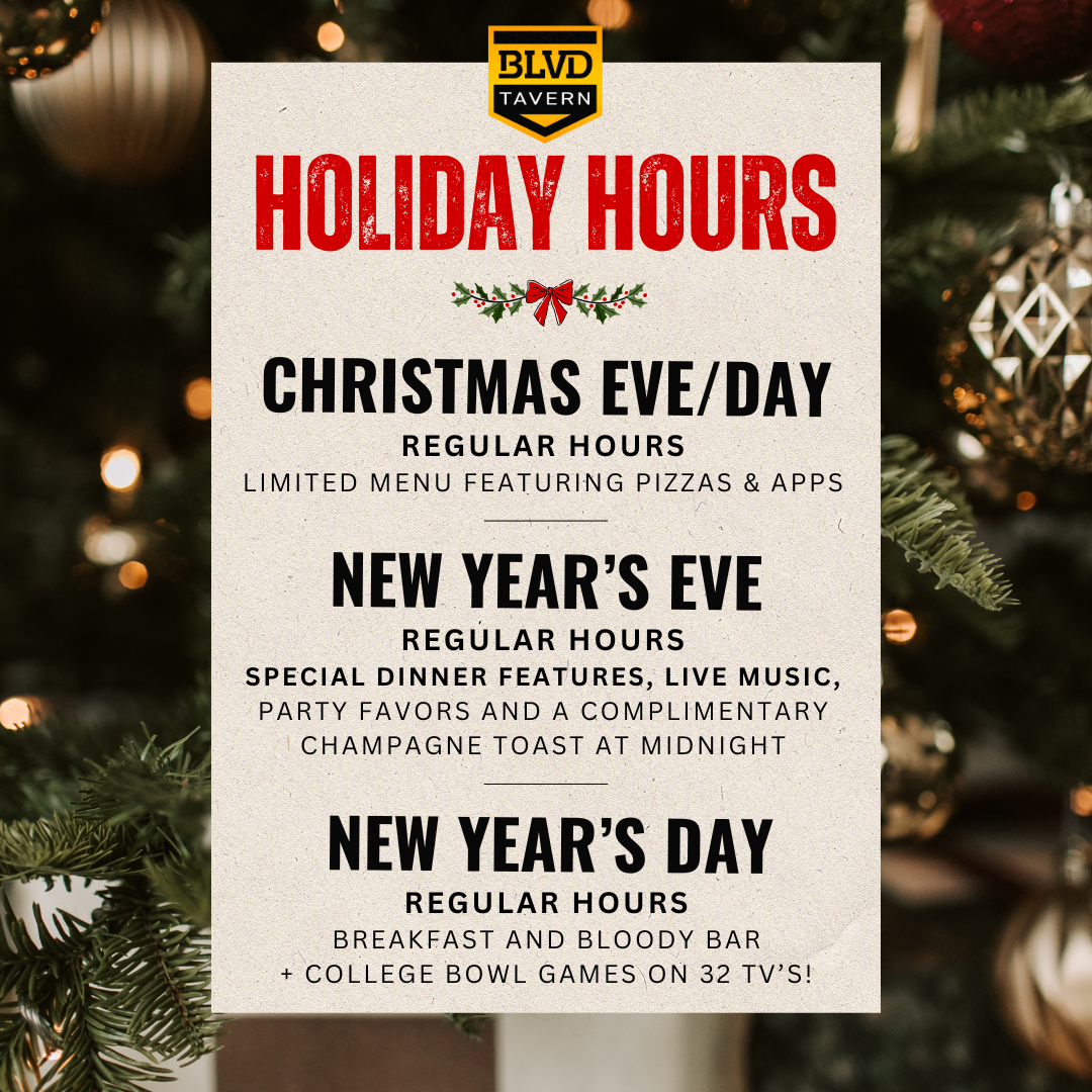 BLVD Tavern in West St. Paul MN Holiday Hours